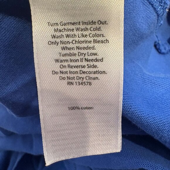 Vineyard Vines Long Sleeve Crew Neck Tee Men's Size Medium in Blue & Orange EUC - Picture 5 of 6